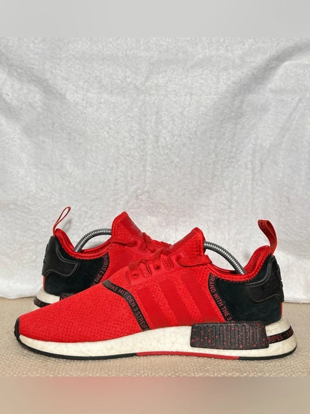 Adidas NMD R! Mens Scarlett/Core Black Running Athletic Sneakers Shoes SZ 10.5